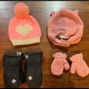 12-24 month beanie and mitten lot